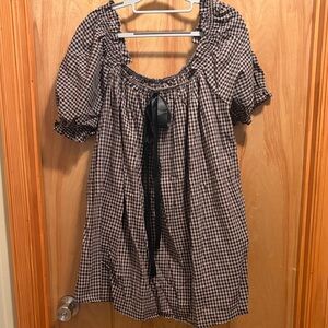 Black and Tan Gingham Dress